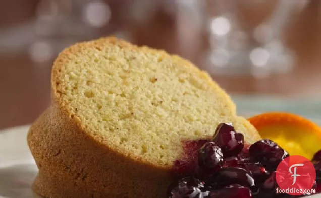Gluten-Free Holiday Cake with Cranberry Sauce