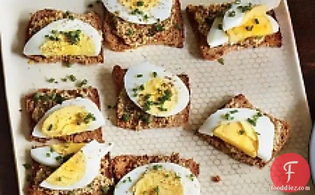 Hard-cooked Egg And Grainy Mustard Tea Crackers