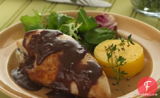Thyme-Infused Chicken Breasts with Pomegranate Sauce