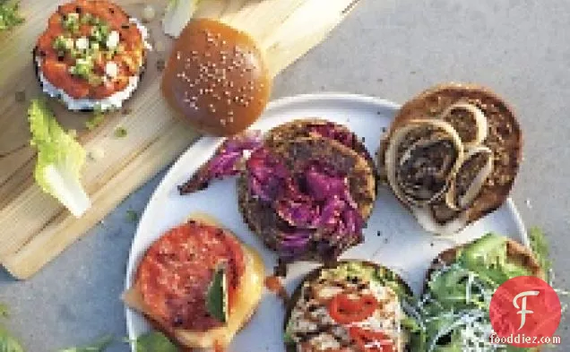 क्विनोआ-फेटा बर्गर