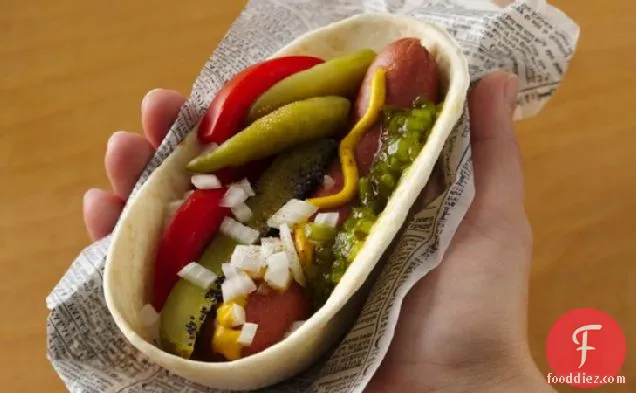 Chicago Style Stand 'N Stuff™ Hot Dog Tacos