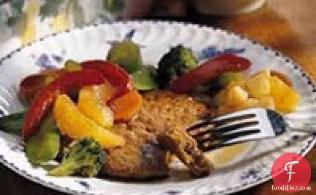 Asian Turkey Patties and Vegetables