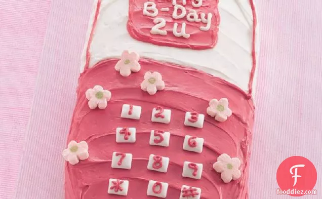 जन्मदिन मुबारक सेल फोन केक