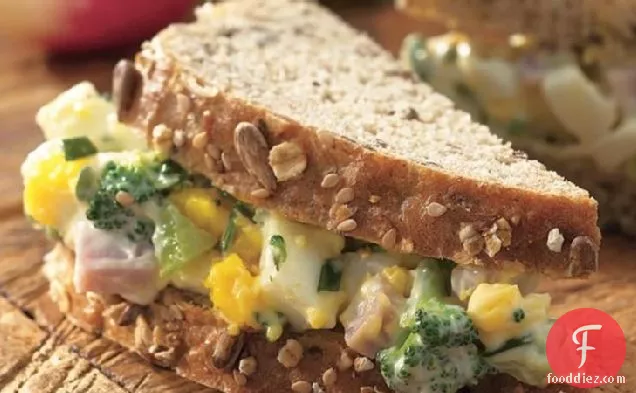 Ham and Egg Salad Sandwiches