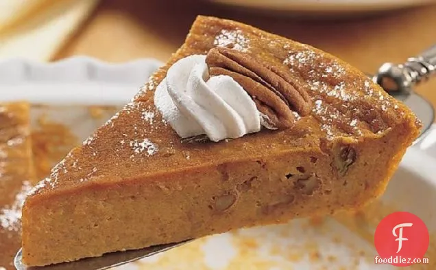 Impossibly Easy Pumpkin-Pecan Pie