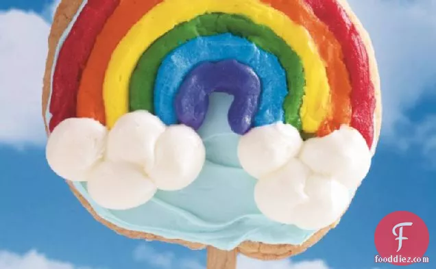 Rainbow Cookie Pops