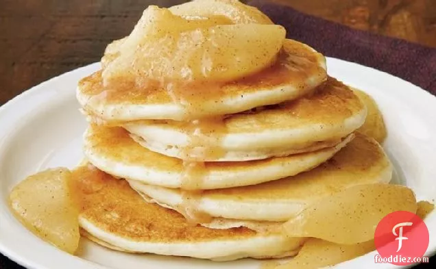 Pear-Topped Buttermilk Pancakes