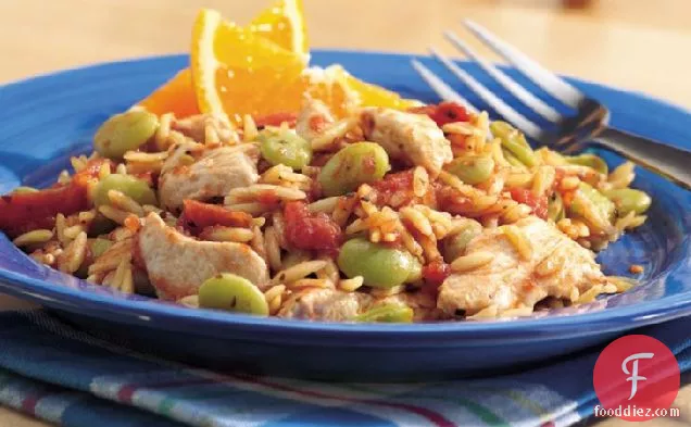 Creole Chicken and Orzo