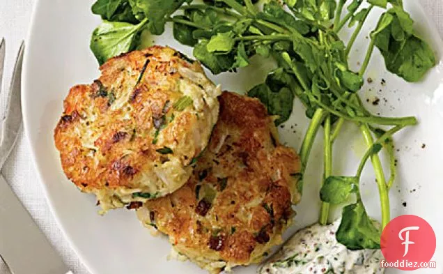 Seafood Cakes with Mustard Crema