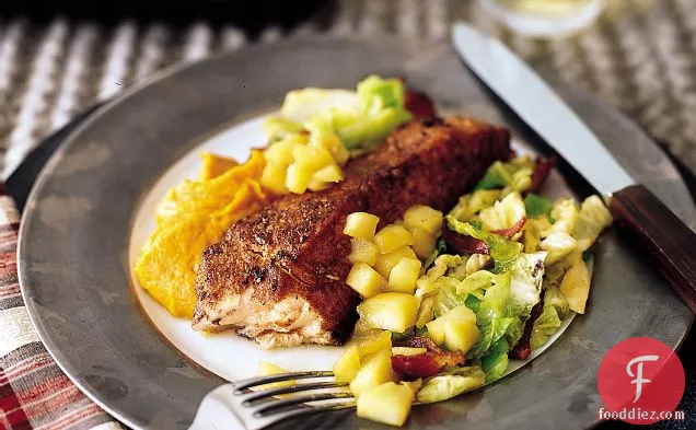 Fragrant Five-Spice Salmon with Savoy Cabbage