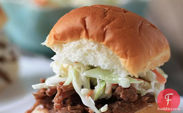 Bbq Beef Sandwiches And Sweet Slaw