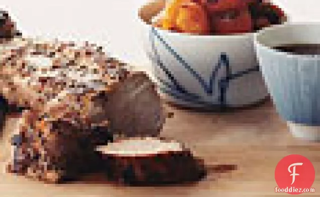 खुबानी सरसों के साथ पोर्क टेंडरलॉइन