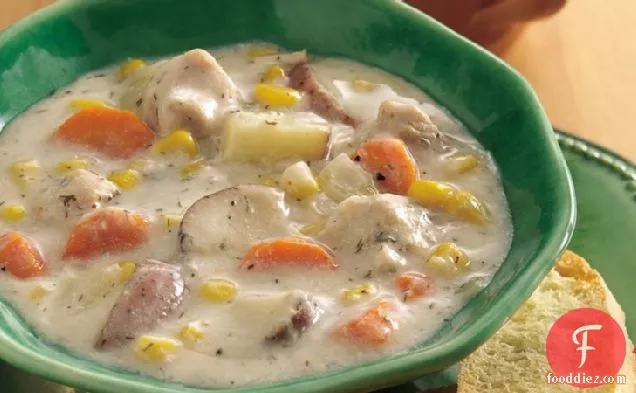 Slow-Cooker Dill-Turkey Chowder