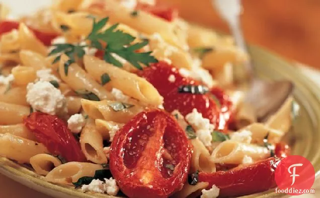 Mostaccioli with Roasted Tomato and Garlic (Cooking for 2)