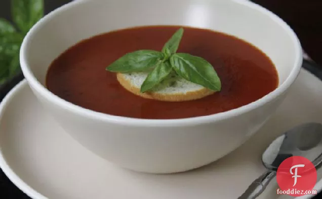 Dressed-Up Tomato Basil Soup