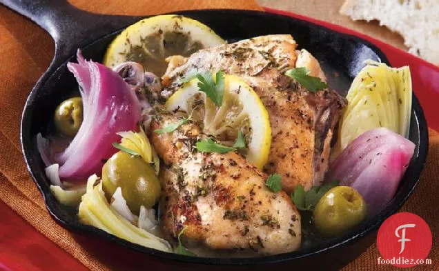 Slow-Cooker Mediterranean Braised Chicken