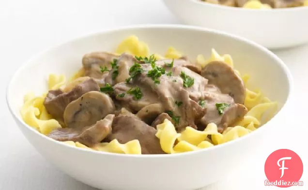 Skinny Beef Stroganoff