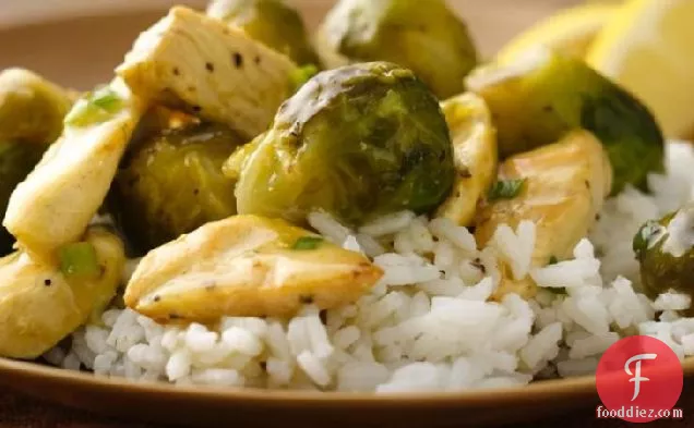 Spicy Lemon Chicken with Brussels Sprouts