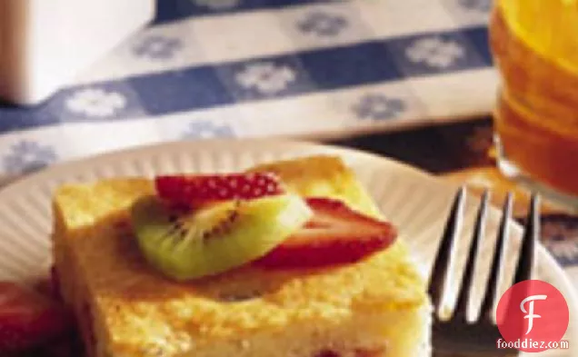 Kiwi and Strawberry Shortcake Squares