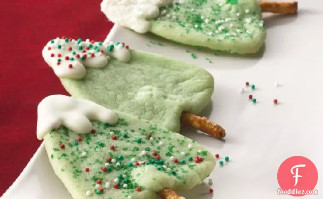 Snow-Capped Christmas Tree Cookies