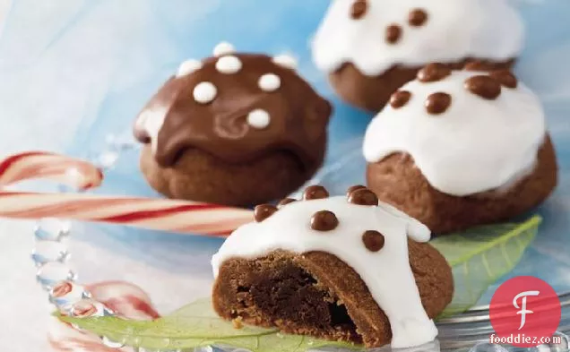 Iced Chocolate Truffle Cookies