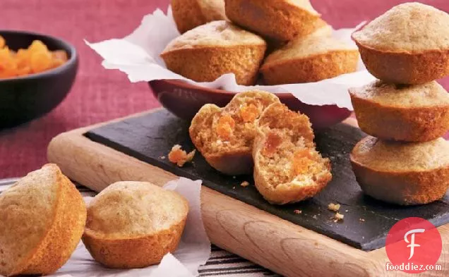 Mini Whole Wheat Apricot Muffins