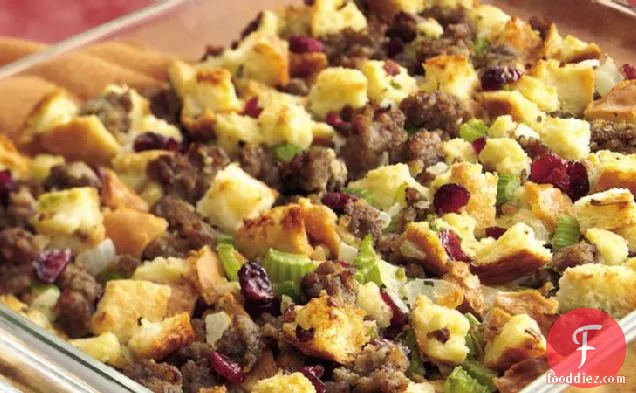Sausage and Cranberry Baked Stuffing