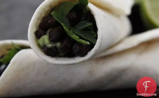 Skinny Black Bean-Avocado Wraps