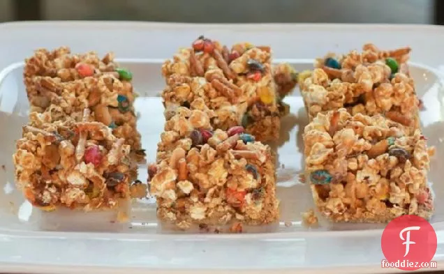 Popcorn and Candy Cookie Bars