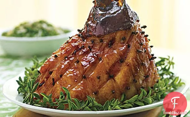 Mustard and Molasses Glazed Ham