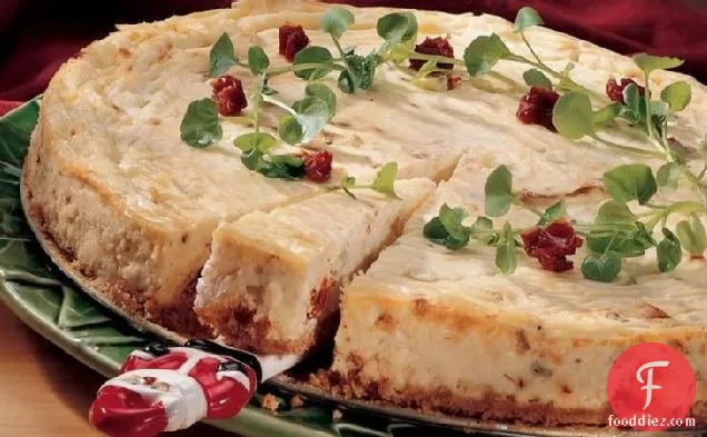 Havarti and Sun-Dried Tomato Cheesecake