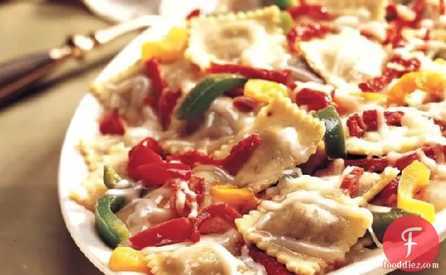 Ravioli with Peppers and Sun-Dried Tomatoes