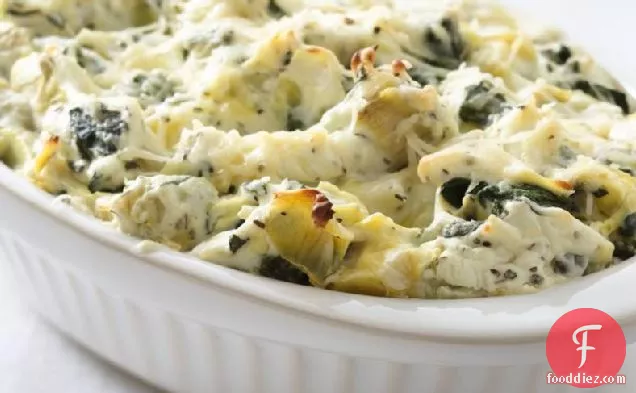 Skinny Spinach Dip with Artichokes