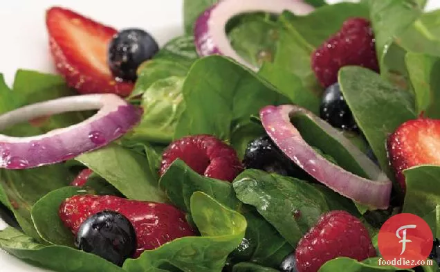 Tri-Berry Spinach Salad