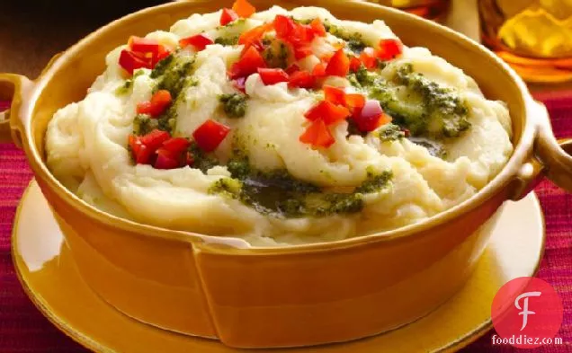 Asiago-Pesto Mashed Potatoes