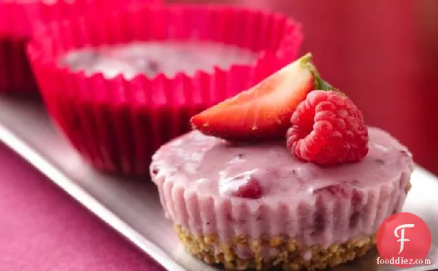 Mini Cranberry-Berry Cheesecakes