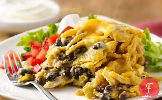 धीमी कुकर ग्रीन चिली-चिकन एनचिलाडा पुलाव