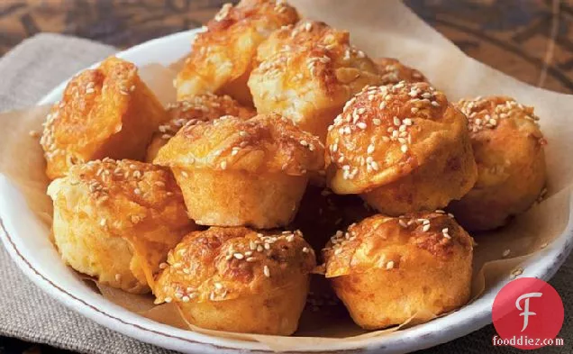 Sesame-Cheddar Mini Muffins