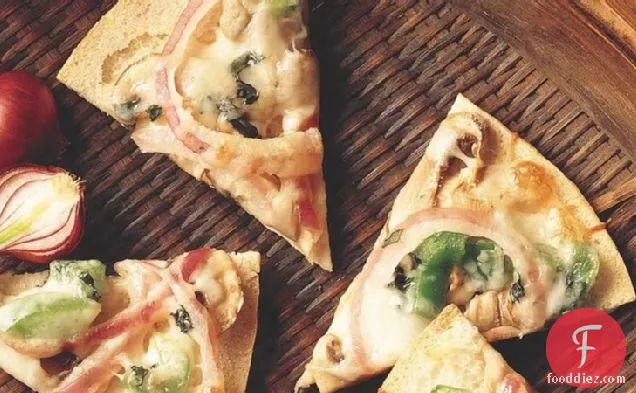 Mushroom Pita Pizzas