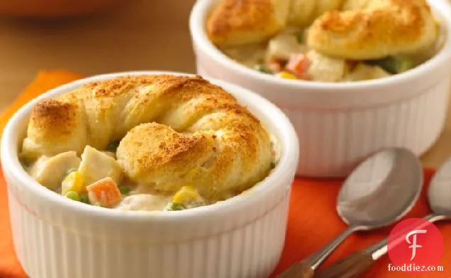 Mini Chicken Alfredo Pot Pies