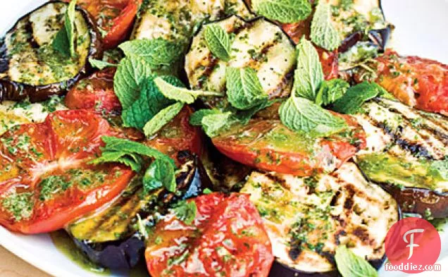 Grilled Eggplant and Tomato Salad