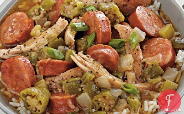 Slow-Cooker Chicken and Sausage Gumbo