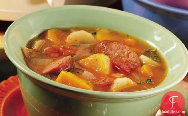 Winter Root and Sausage Casserole