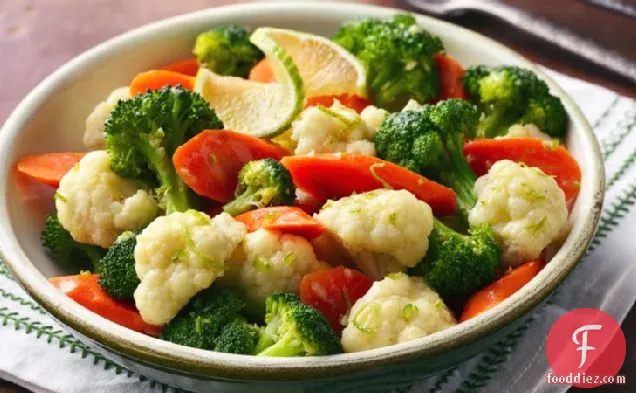Steamed Vegetables with Chile-Lime Butter