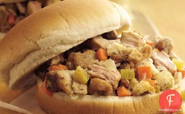Slow-Cooker Turkey and Dressing Sandwiches