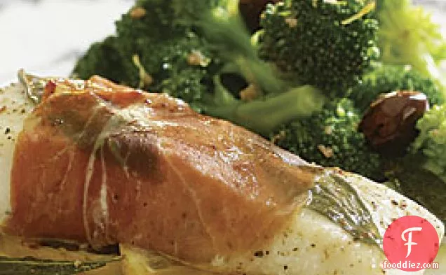 Prosciutto-wrapped Halibut With Sage Butter Sauce