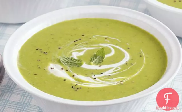 Chilled Minted Sweet Pea Soup