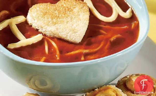 Valentine Tomato Pasta Soup