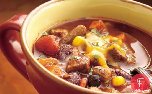 Slow-Cooker Beef-Vegetable Chili