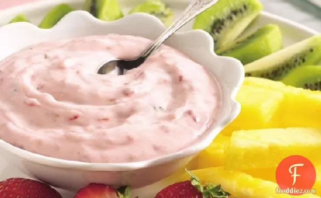 रास्पबेरी-मिंट मार्शमैलो क्रीम डिप